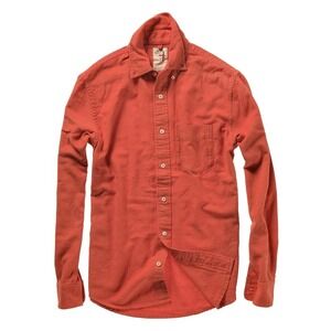 Huckberry Relwen Flyweight Brushed Twill Shirt 2X Orange Cotton Button Down